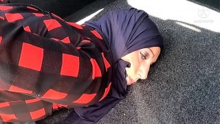 Muslim milf found tied in the trunk of his neighbor and fucks her